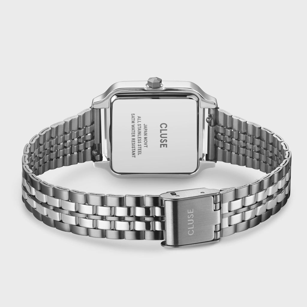 Gift Box Gracieuse Watch Steel, White & Élevé Tennis Bracelet, Silver Colour