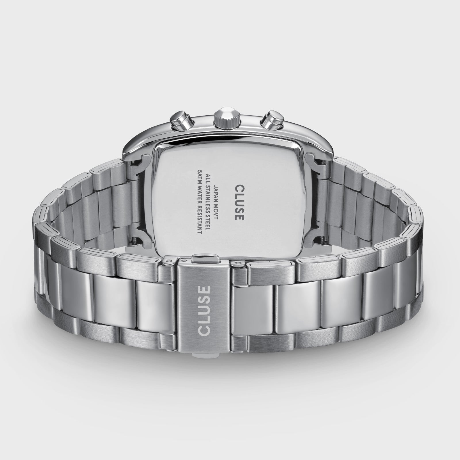 Quartaut Chrono Watch Steel, Yellow and Grey, Silver Colour