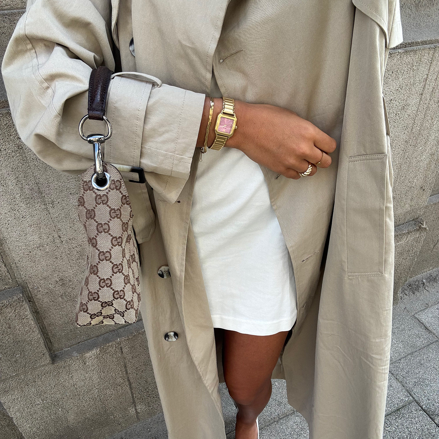 Gracieuse Petite Watch Steel, Mauve Pink, Gold Colour