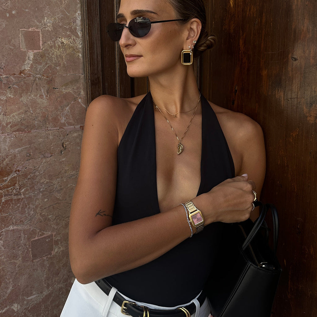 Gracieuse Petite Watch Steel, Mauve Pink, Gold Colour